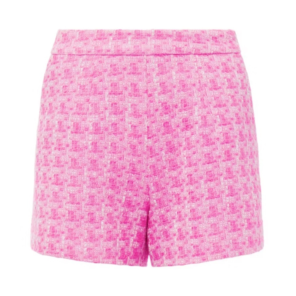 L'Agence Ashton Tweed Short Pink White High Waist, Size 8